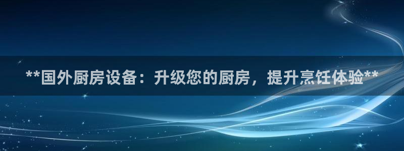 ZL尊龙凯时集团：**国外厨房设备：升级您的厨房，提升烹饪体