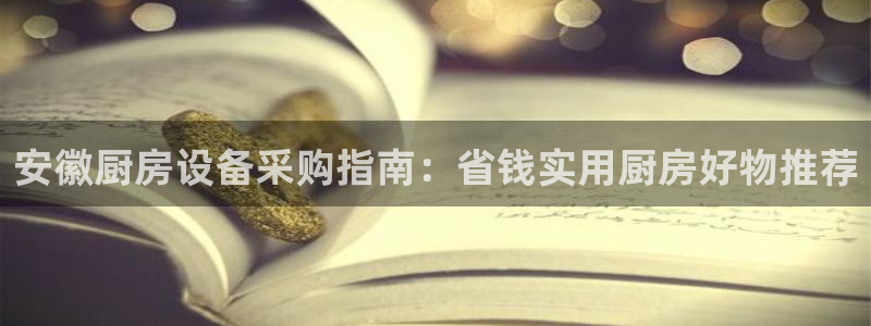 尊龙人生就是博送38：安徽厨房设备采购指南：省钱实用厨房好物